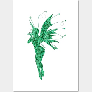 Green Fairy Mosaic Posters and Art